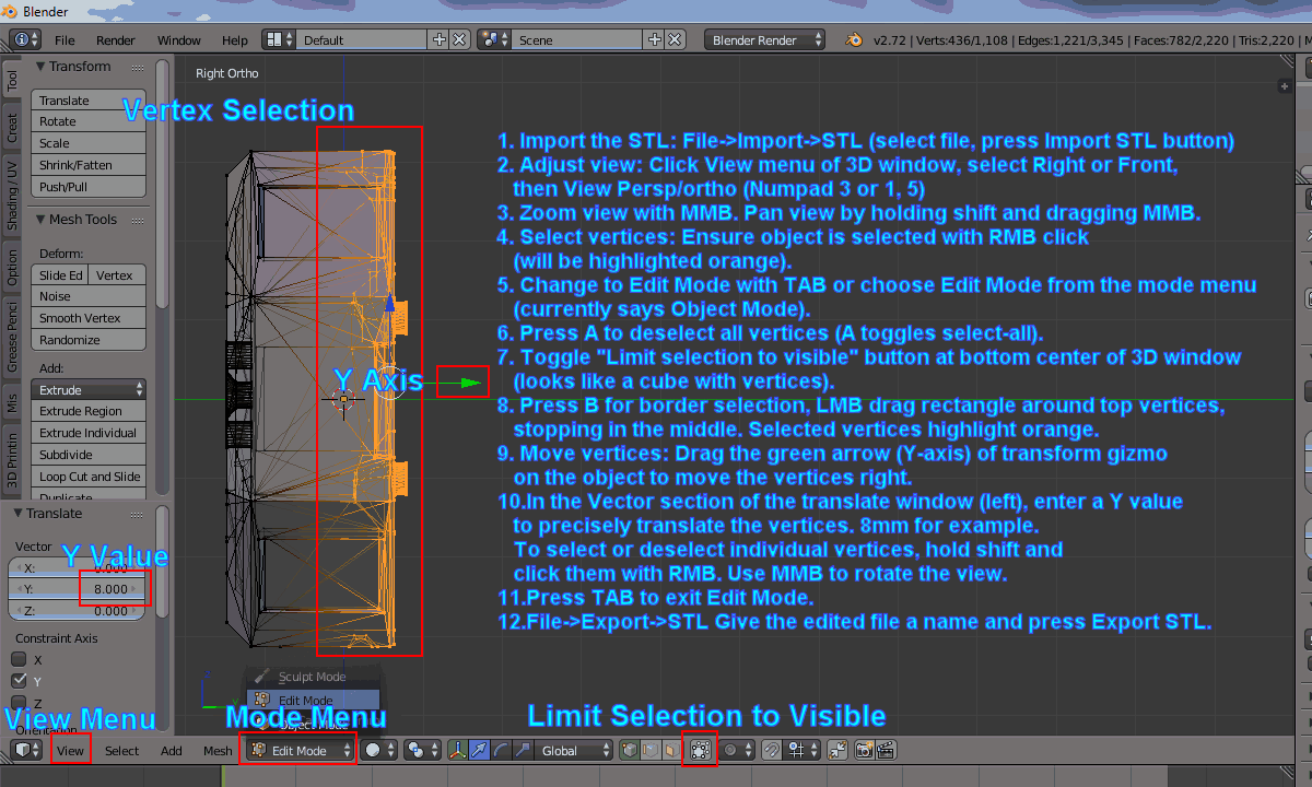 Editing an Object in Blender - Mini Tutorial2b